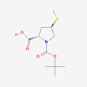 Chemical structure of (Methylsulfanyl)pyrrolidine-2-carboxylic acid