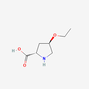 Chemical structure of L-Proline, 4-ethoxy-, trans-