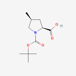 Chemical structure of (4S)-1-(tert-Butoxycarbonyl)-4-methyl-L-proline