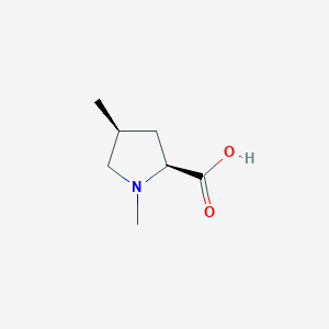 Chemical structure of (2S,4S)-1,4-Dimethylpyrrolidine-2-carboxylic Acid