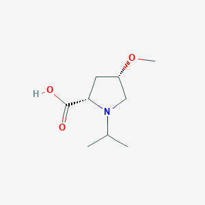 Chemical structure of (2S,4S)-1-Isopropyl-4-methoxy-proline