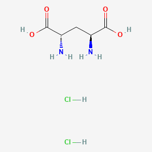 Chemical structure of (2S,4S)-2,4-Diaminopentanedioic acid dihydrochloride