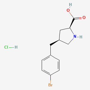 Chemical structure of (4S)-4-(4-Bromo-benzyl)-l-proline hcl