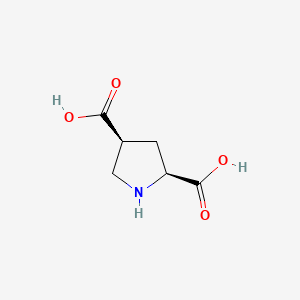 Chemical structure of L-cis-Pyrrolidine-2,4-dicarboxylic acid