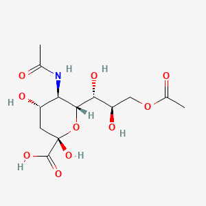 Chemical structure of N-acetyl-9-O-acetylneuraminic acid