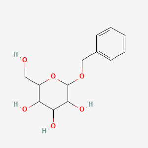 Chemical structure of 2-(Hydroxymethyl)-6-phenylmethoxyoxane-3,4,5-triol