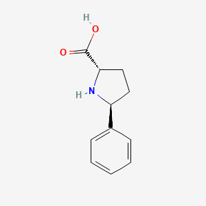 Chemical structure of (2S,5S)-5-Phenylpyrrolidine-2-carboxylic acid