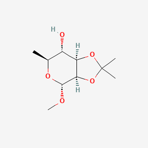 Chemical structure of Methyl 2,3-o-isopropylidene-alpha-l-rhamnopyranoside