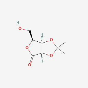 Chemical structure of 2,3-O-isopropylidene-L-lyxono-1,4-lactone