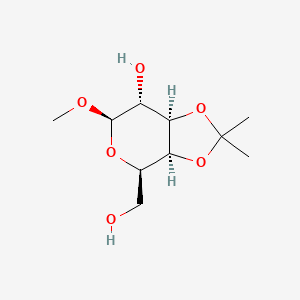 Chemical structure of Methyl 3,4-O-(1-methylethylidene)-beta-D-galactopyranoside