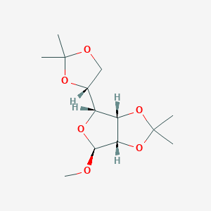 Chemical structure of Methyl 2,3:5,6-di-O-isopropylidene-alpha-D-mannofuranoside