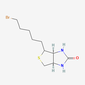 Chemical structure of (3AS,4S,6aR)-4-(5-bromopentyl)tetrahydro-1H-thieno[3,4-d]imidazol-2(3H)-one