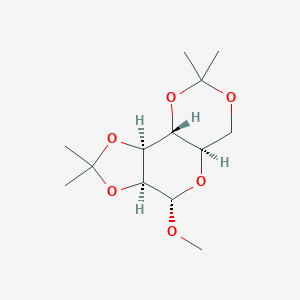 Chemical structure of Methyl-2,3:4,6-DI-O-isopropylidene-D-mannopyranoside