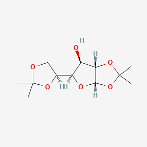 Chemical structure of 1,2:5,6-Di-O-isopropylidene-a-L-glucofuranose