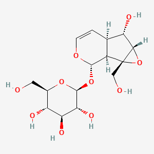 Chemical structure of (3AS,5R,6R,7S,7aS)-5-(acetoxymethyl)-2-methoxy-2-methyltetrahydro-5H-[1,3]dioxolo[4,5-b]pyran-6,7-diyl diacetate