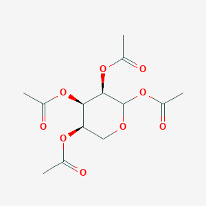 Chemical structure of (3r,4r,5r)-3,4,5-Tris(acetyloxy)oxan-2-yl acetate