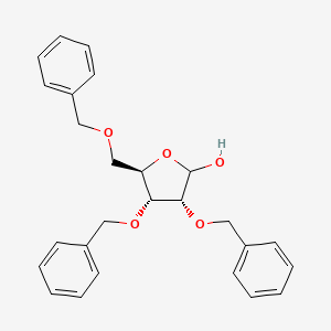Chemical structure of 2,3,5-Tri-O-benzyl-D-ribofuranose