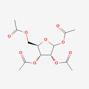 Chemical structure of D-Ribofuranose, 1,2,3,5-tetraacetate