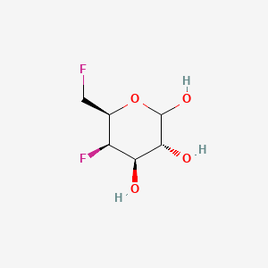 Chemical structure of (3R,4R,5R,6R)-5-fluoro-6-(fluoromethyl)tetrahydro-2H-pyran-2,3,4-triol
