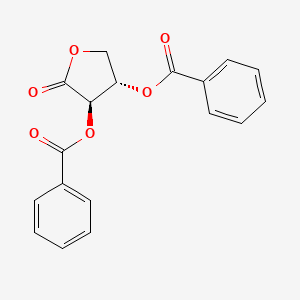 Chemical structure of (3R,4S)-2-Oxotetrahydrofuran-3,4-diyl dibenzoate