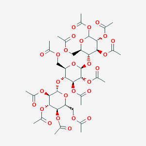 Chemical structure of D-Cellotriose Undecaacetate
