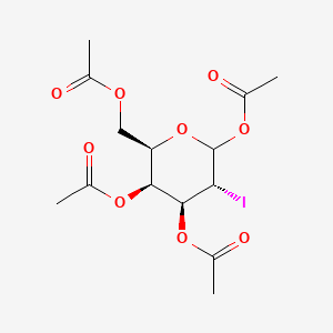 Chemical structure of 1,3,4,6-Tetra-O-acetyl-2-deoxy-2-iodo-D-galactopyranose