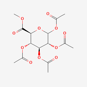 Chemical structure of Methyl D-glucopyranuronate 1,2,3,4-tetraacetate