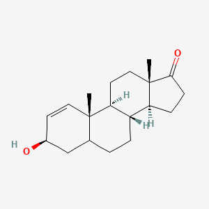 Chemical structure of (3R,8R,9S,10R,13S,14S)-3-hydroxy-10,13-dimethyl-3,4,5,6,7,8,9,10,11,12,13,14,15,16-tetradecahydro-17H-cyclopenta[a]phenanthren-17-one