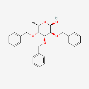 Chemical structure of 2,3,4-Tri-O-benzyl-6-deoxyhexopyranose