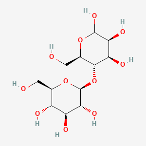 Chemical structure of beta-D-glucosyl-(1->4)-D-mannopyranose