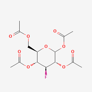 Chemical structure of 1,2,4,6-Tetra-o-acetyl-3-deoxy-3-fluoro-beta-d-glucopyranose