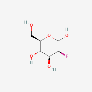 Chemical structure of 2-deoxy-2-fluoro-D-mannopyranose