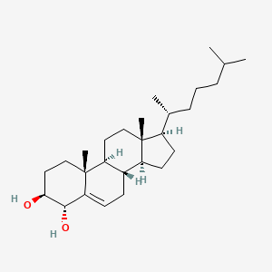Chemical structure of Cholest-5-ene-3,4-diol, (3beta,4alpha)-
