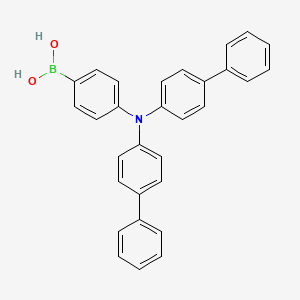 Chemical structure of (4-(Di([1,1'-biphenyl]-4-yl)amino)phenyl)boronic acid