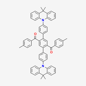 Chemical structure of (4,4''-Bis(9,9-dimethylacridin-10(9H)-yl)-[1,1':4',1''-terphenyl]-2',5'-diyl)bis(p-tolylmethanone)