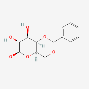 Chemical structure of Methyl 4,6-O-benzylidene-b-D-galactopyranoside