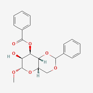 Chemical structure of Methyl 3-O-benzoyl-4,6-O-benzylidene-alpha-D-mannopyranoside