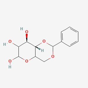 Chemical structure of (4AR,7R,8R,8aS)-2-phenylhexahydropyrano[3,2-d][1,3]dioxine-6,7,8-triol