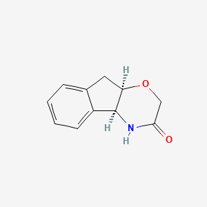 Chemical structure of (4aS,9aR)-4,4a,9,9a-Tetrahydroindeno[2,1-b][1,4]oxazin-3(2H)-one