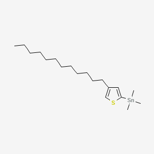 Chemical structure of (4-Dodecyl-2-thienyl)trimethylstannane