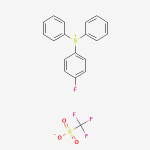 Chemical structure of (4-Fluorophenyl)diphenylsulfonium triflate