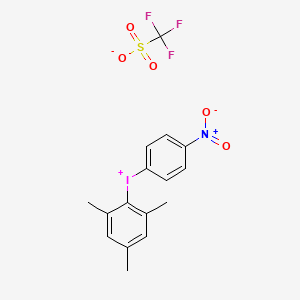 Chemical structure of (4-Nitrophenyl)(2,4,6-trimethylphenyl)iodonium triflate