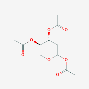 Chemical structure of [(4R,5R)-2,5-diacetyloxyoxan-4-yl] acetate