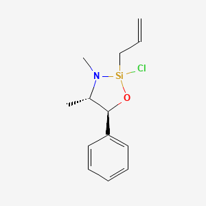 Chemical structure of (4S,5S)-2-Allyl-2-chloro-3,4-dimethyl-5-phenyl-1,3,2-oxazasilolidine