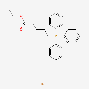 Chemical structure of (5-Ethoxy-5-oxopentyl)triphenylphosphonium bromide