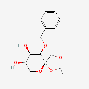 Chemical structure of 3-o-Benzyl-1,2-o-isopropylidene-beta-d-fructopyranose