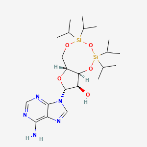 Chemical structure of (6aR,8R,9R,9aS)-8-(6-Amino-9H-purin-9-yl)-2,2,4,4-tetraisopropyltetrahydro-6H-furo[3,2-f][1,3,5,2,4]trioxadisilocin-9-ol