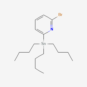 Chemical structure of 2-Bromo-6-(tributylstannyl)pyridine