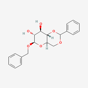 Chemical structure of Benzyl 4,6-O-benzylidene-b-D-glucopyranoside