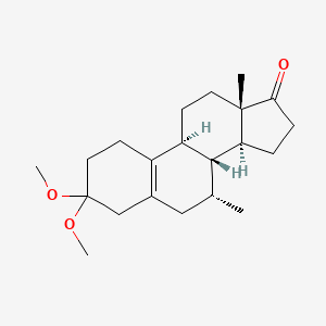 Chemical structure of (7R,8R,9S,13S,14S)-3,3-dimethoxy-7,13-dimethyl-1,2,3,4,6,7,8,9,11,12,13,14,15,16-tetradecahydro-17H-cyclopenta[a]phenanthren-17-one